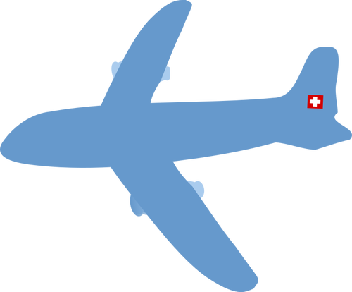Schweiziska flygplan vektor