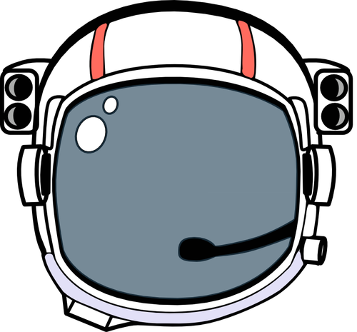 Astronautů přilbou vektorové ilustrace