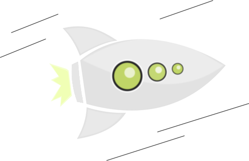 Grafica vectoriala de racheta zbor cu verde windows