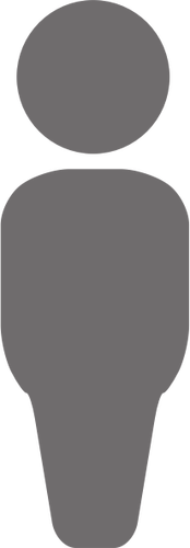 Vectorillustratie van eenvoudige man of persoon silhouet pictogram