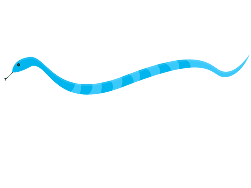 Blauwe slang vector afbeelding