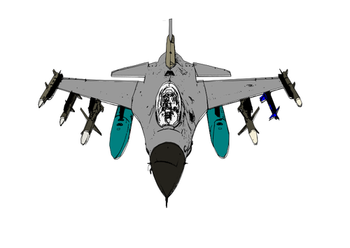Bomber Flugzeug-Vektor-illustration