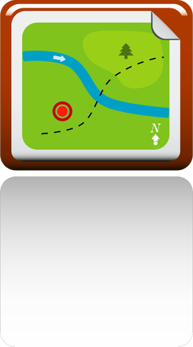 Grafika wektorowa kierunku mapę ikony