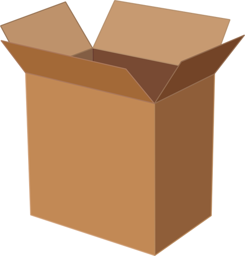 Vector ilustrare a cutie de carton adânc deschise
