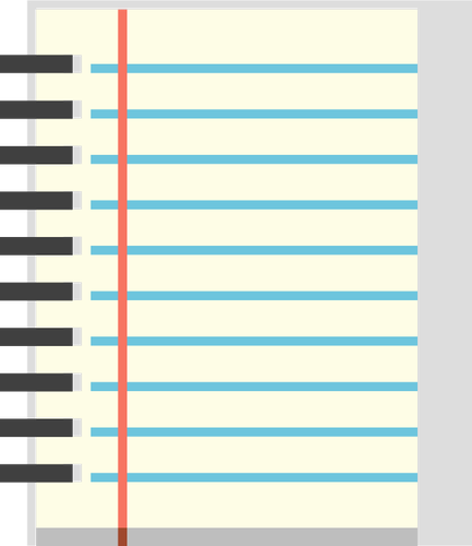 Vektorgrafik med anteckningsboken med spiralbindning