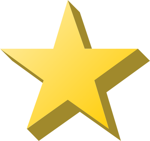 Векторное изображение желтая звезда с оттенком
