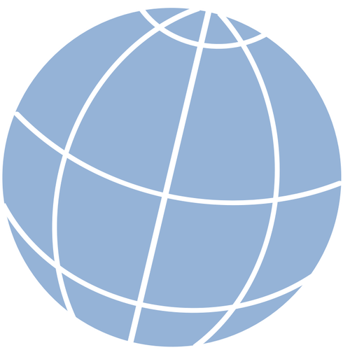 Simple globe icon vector clip art