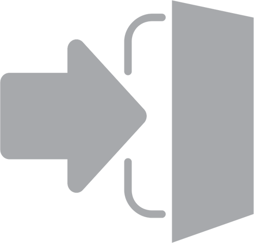 Imagem de vetor de ícone de saída em tons de cinza