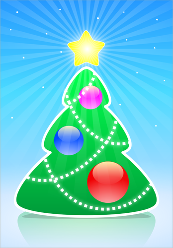 الكرتون شجرة عيد الميلاد ناقلات التوضيح