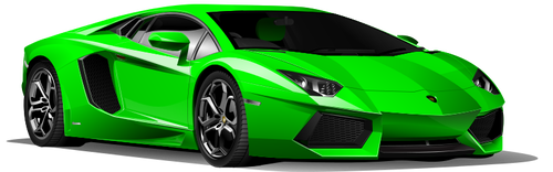 Zelená Lamborghini vektorové grafiky