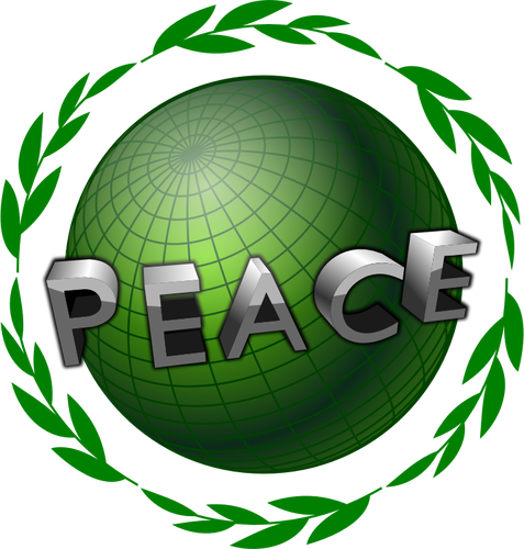 Ilustración de vector de planeta paz