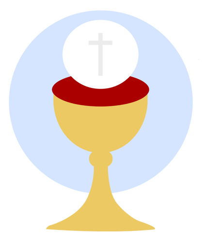 Kristillinen kuppi siunausvektorikuvaa