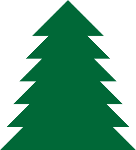 Neşeli Noel ağacı anahat vektör grafikleri