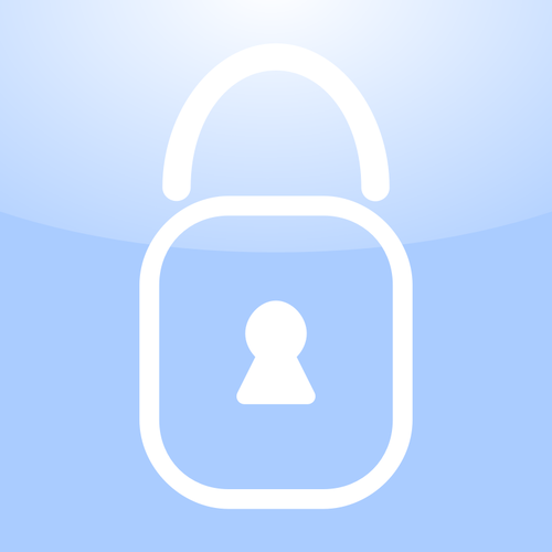 Ilustracja wektorowa aplikacji bezpieczeństwa ikony ze znakiem dziurkę od klucza