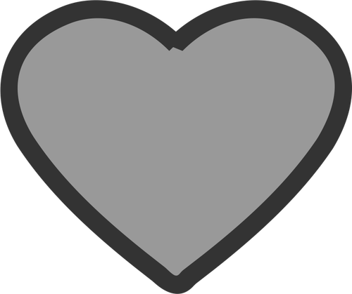 صورة متجهة من رمز القلب الأزرق السميك