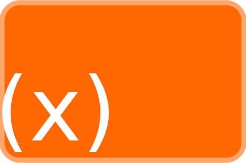 Immagine vettoriale di icona funzione arancione