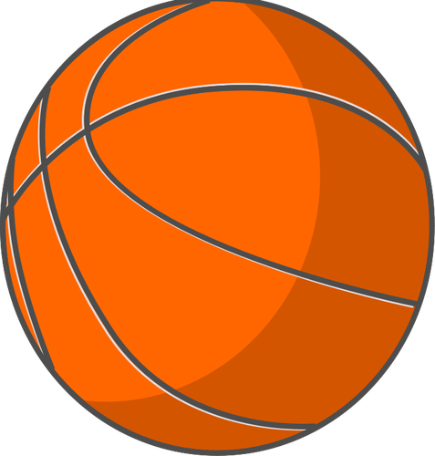 Imagem de vector laranja de uma bola de basquete fotorealistas