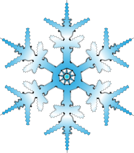 Blue snowflake vector illustration