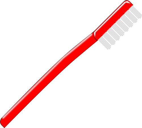 Vektorový obrázek základní červený zubní kartáček