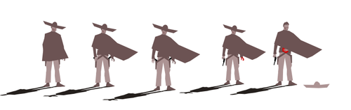 Illustration vectorielle de Cow-Boys debout à côté de l