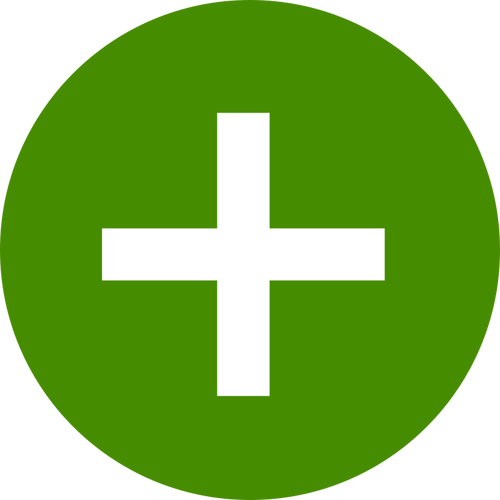 Grüne plus -Symbol