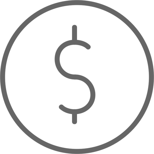 Penger sirkel symbol