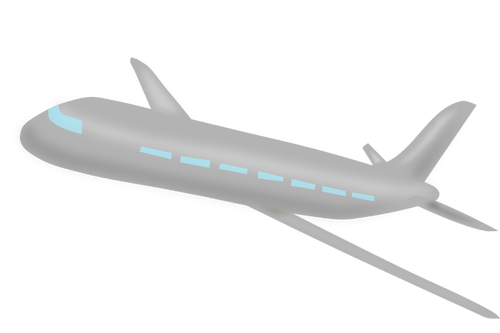 Gray airplane vector