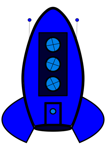 Blue rocket icon