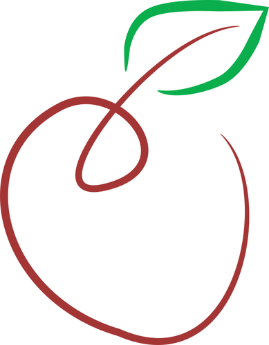 Dibujo vectorial de manzana