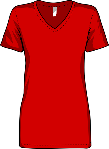여자의 빨간 셔츠