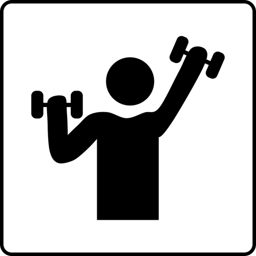 Hoteleigenen Fitness-Studio-Symbol