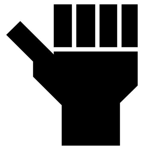 Simbol tangan hitam