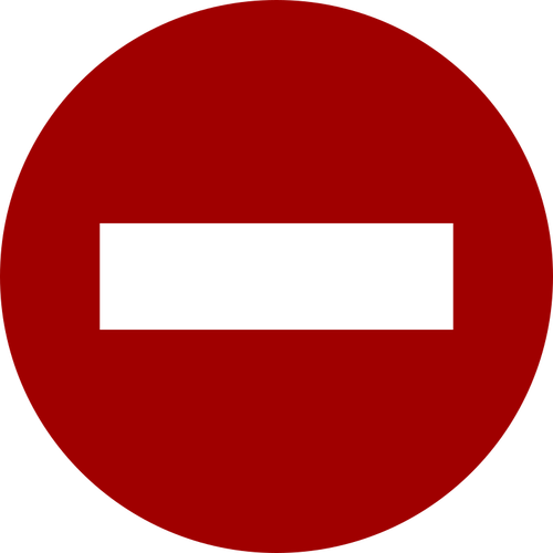 Verbotene Straßenschild