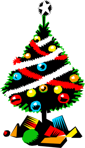 עץ חג המולד עם מתנות