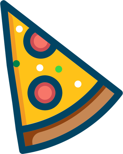 Immagine di vettore di pepperoni pizza