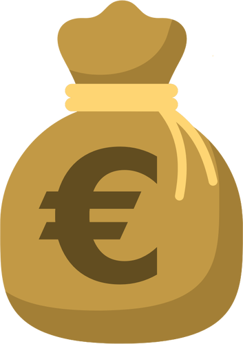 Laukku euroja