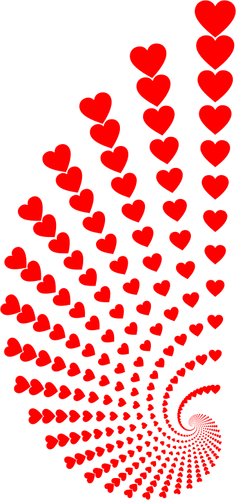 Hearts swirl design vector image