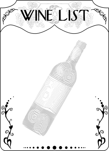 Imagem vetorial de lista do vinho