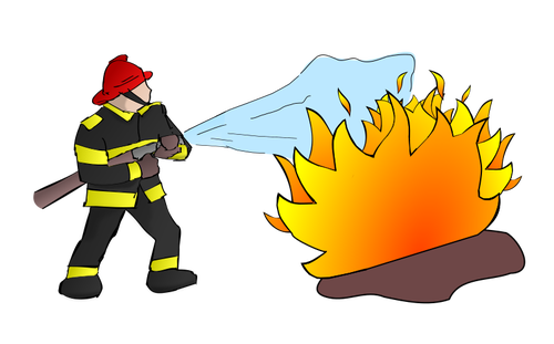Pompier cu flăcări