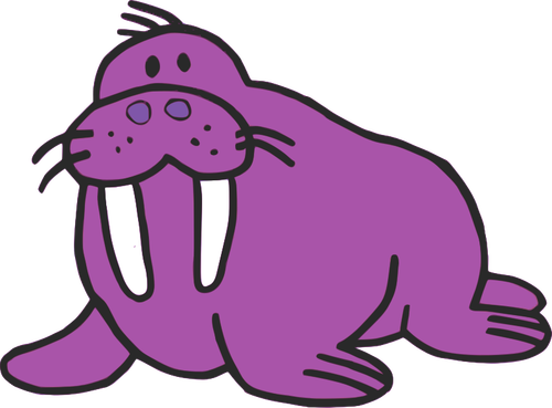 Walrus in pink color