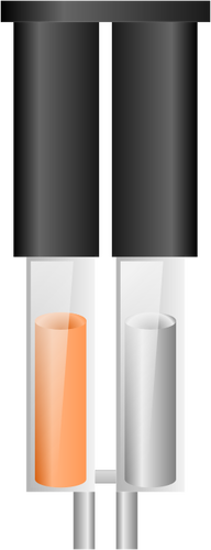 2 part epoxy tube vector graphics