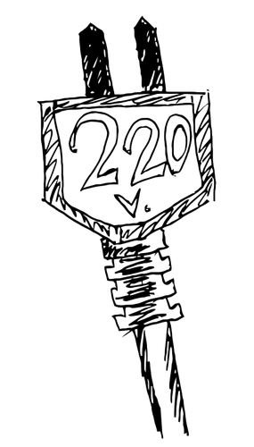220 V sembol