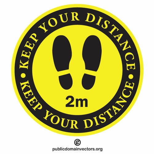 Gardez votre distance de 2 mètres