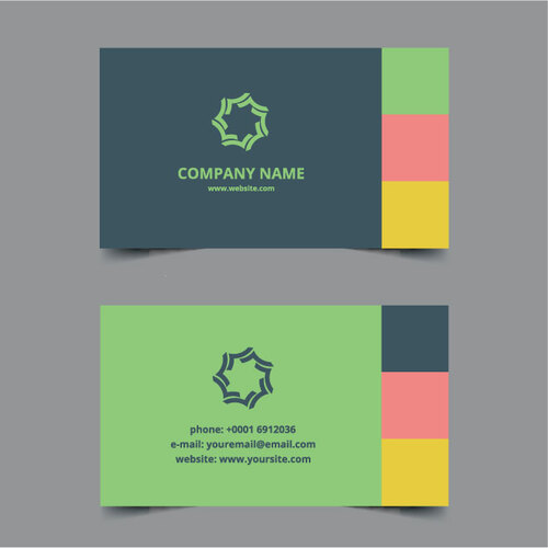 बिजनेस कार्ड टेम्पलेट 4 रंग
