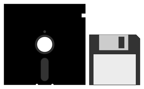 disquettes 3,5" et 5,25" vector image
