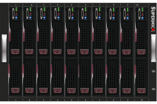 Server centrum rack vektorbild
