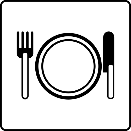Hotel restaurant vector pictogram