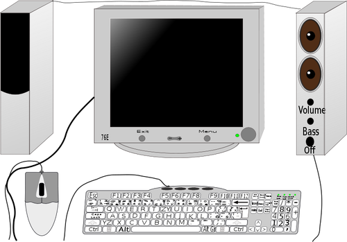 Set-up computer vector illustraties