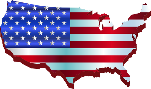 3D Amerikas karta