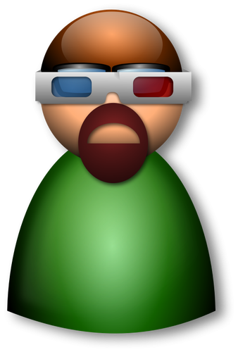 3D brýle avatar vektorový obrázek